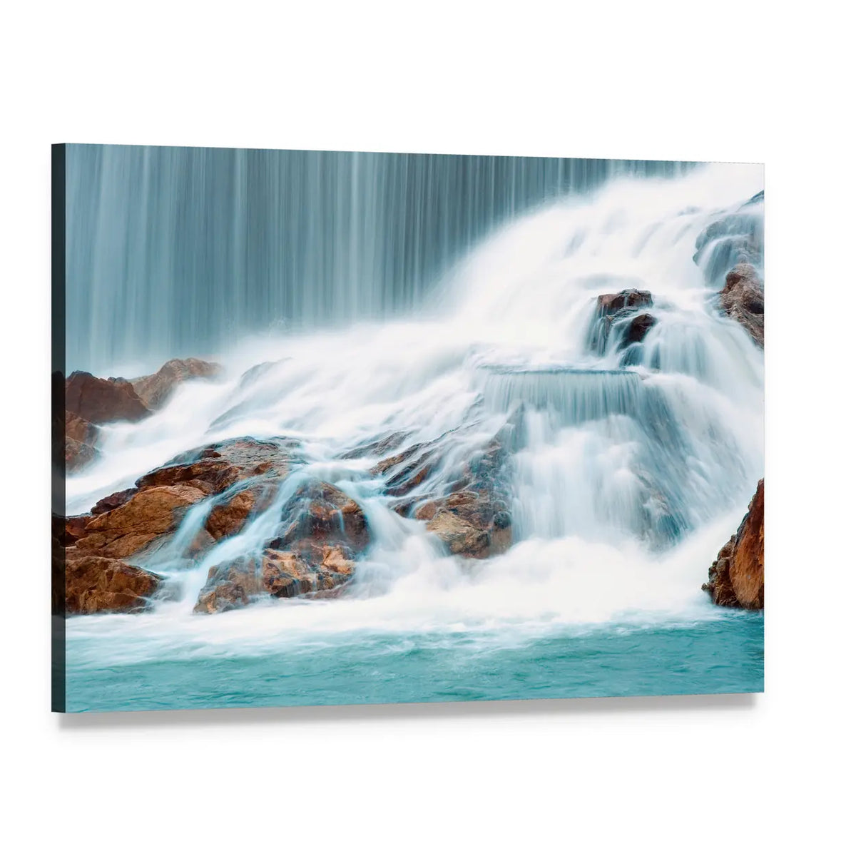 Ningbo Waterfall In China Canvas Wall Art, single panel gallery wrapped canvas, angled product view