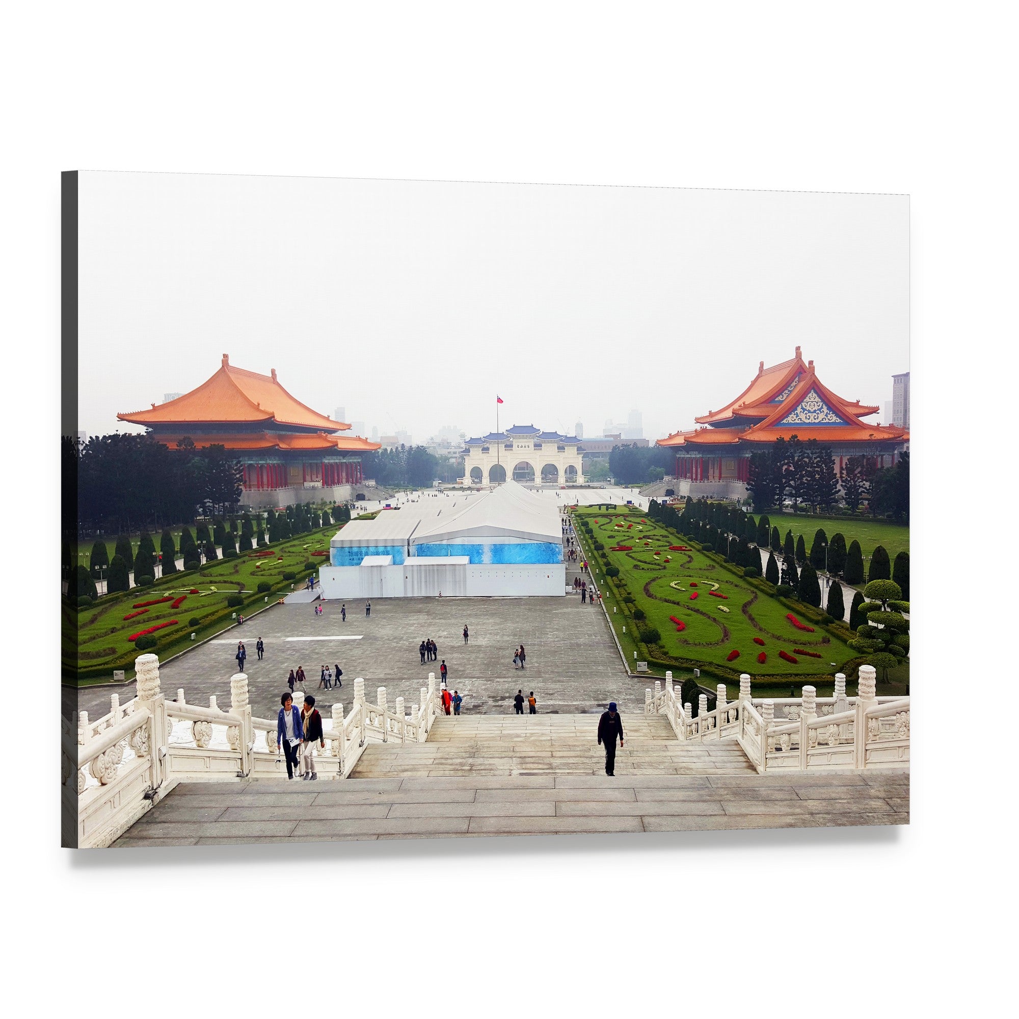 Grand Liberty Square in Taipei Canvas Wall Art, single panel gallery wrapped canvas, angled product view