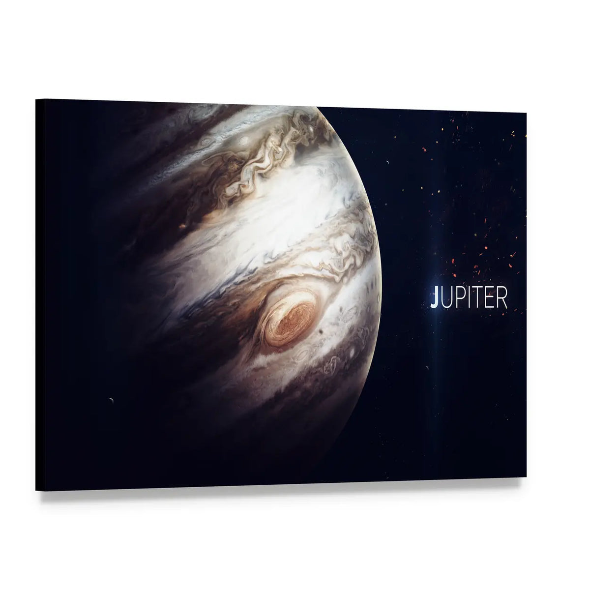Jupiter Great Red Spot Canvas Wall Art, single panel gallery wrapped canvas, angled product view