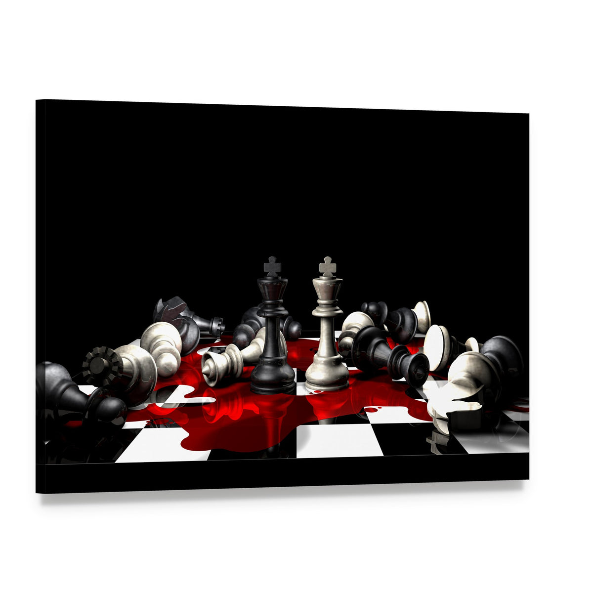 Conceptual Impact of War Canvas Wall Art, single panel gallery wrapped canvas, angled product view