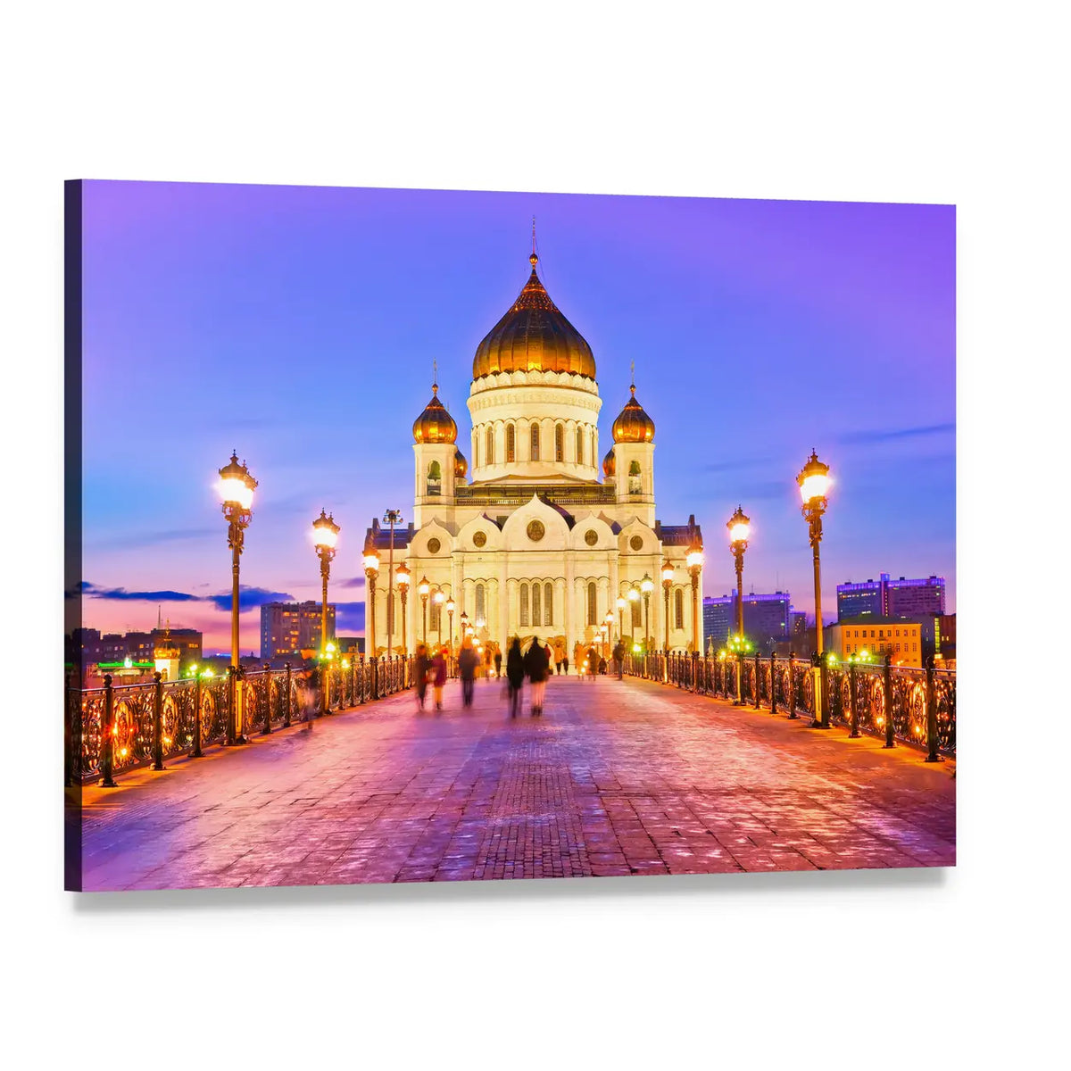 Christ Church Moscow Canvas Wall Art, single panel gallery wrapped canvas, angled product view