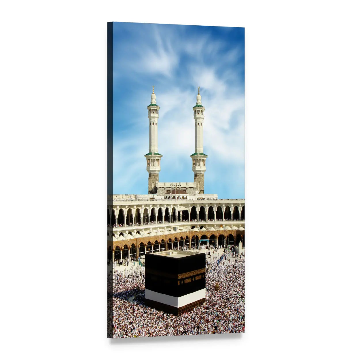 Kaaba at Masjid Al-haram, Mecca Vertical Canvas Wall Art, 1 panel 1 Vertical layout gallery wrapped canvas set, angled product view