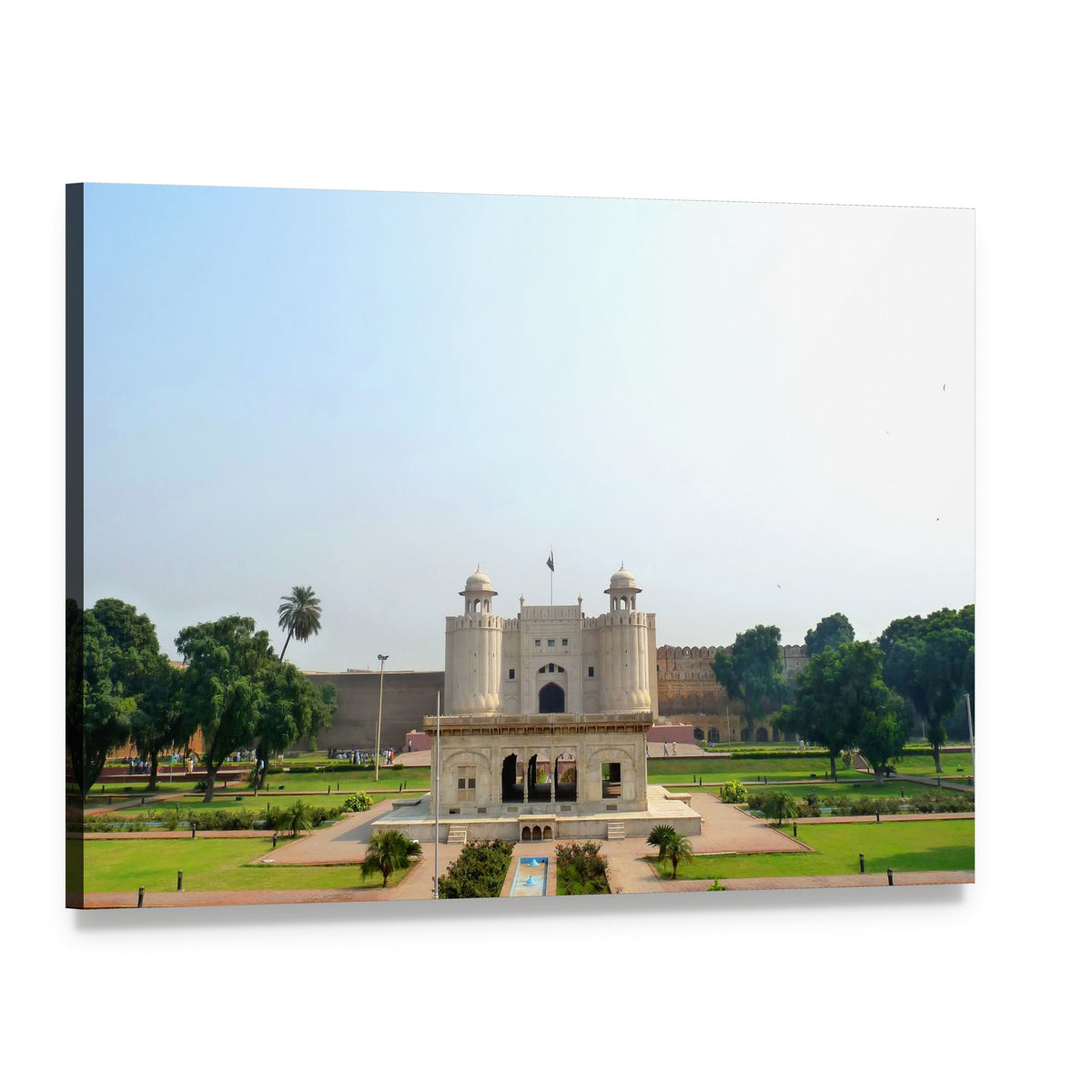 Shahi Qilla Fort in Lahore Canvas Wall Art, single panel gallery wrapped canvas, angled product view