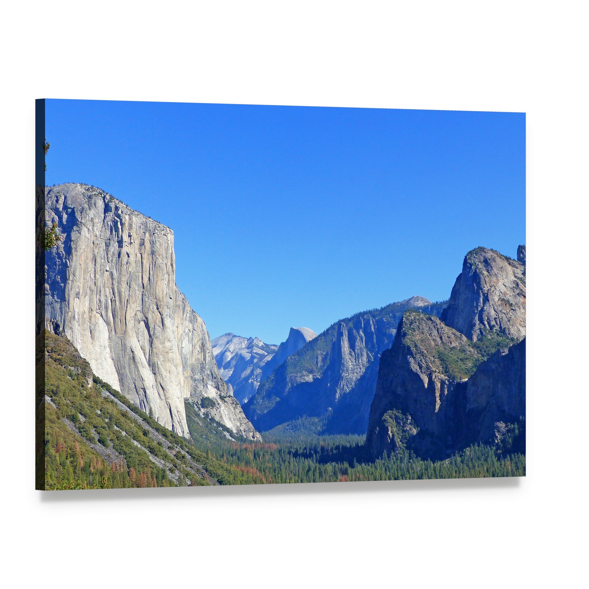 El Capitan in Yosemite National Park Canvas Wall Art, single panel gallery wrapped canvas, angled product view