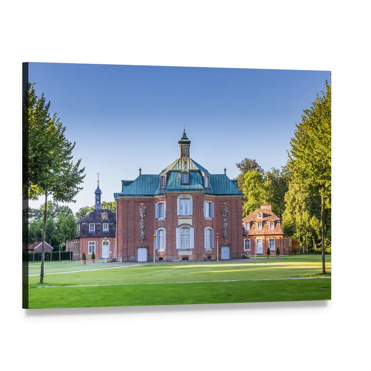 Clemenswerth Palace Sogel Canvas Wall Art, single panel gallery wrapped canvas, angled product view