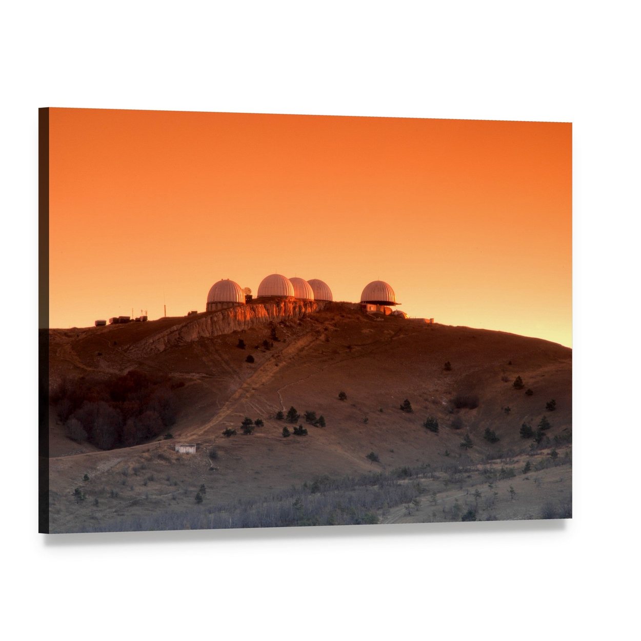 Research Center on Mars Canvas Wall Art, single panel gallery wrapped canvas, angled product view
