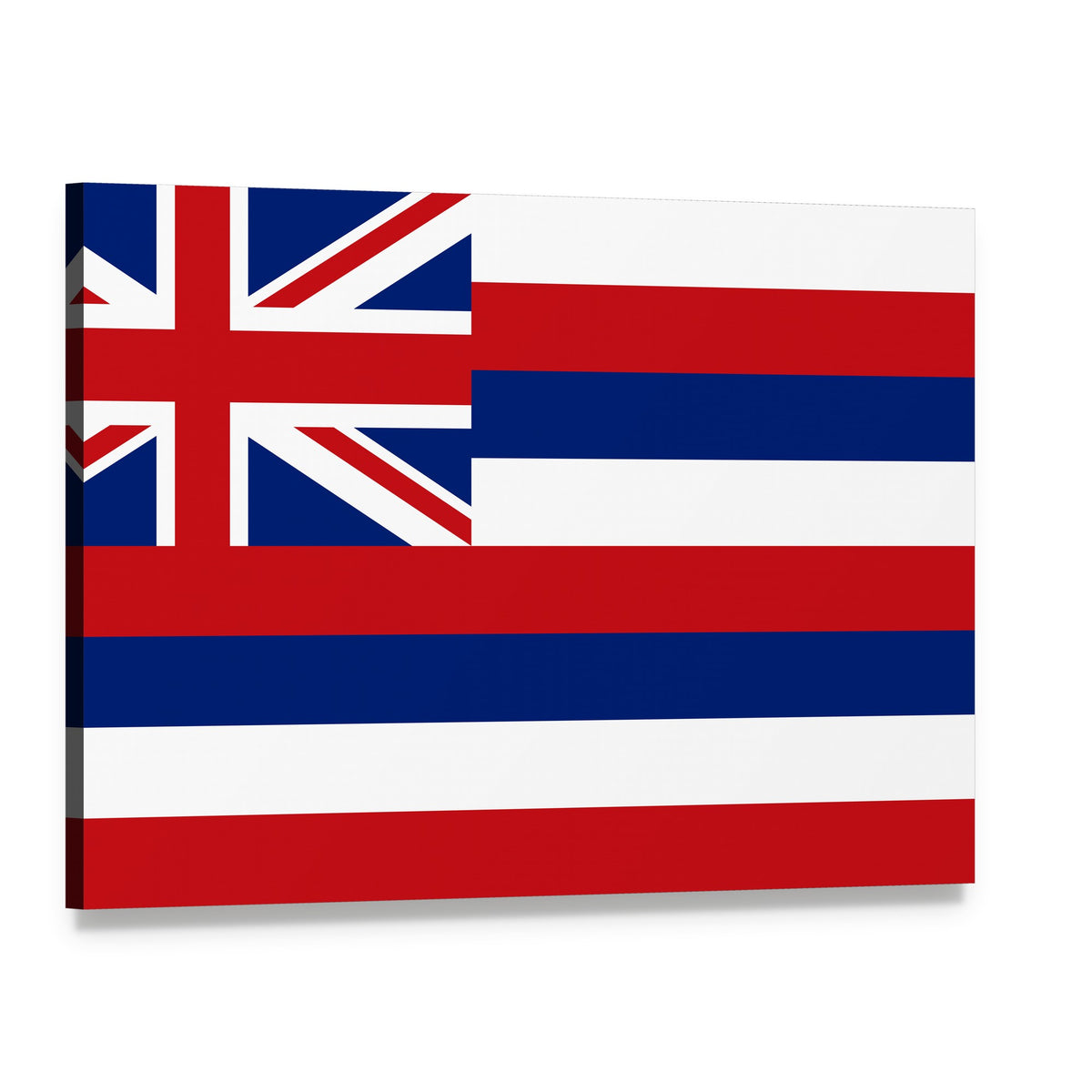 Hawaiian Flag with Union Jack Canvas Wall Art, single panel gallery wrapped canvas, angled product view