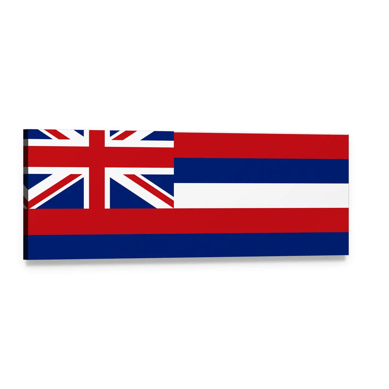 Flag of Hawaii Panoramic Canvas Wall Art, single panel gallery wrapped canvas, angled product view