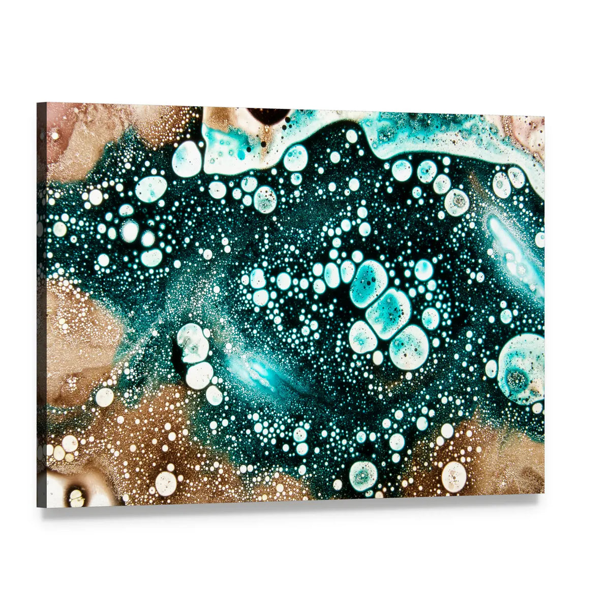 Bizarre Shapes Pattern Canvas Wall Art, single panel gallery wrapped canvas, angled product view
