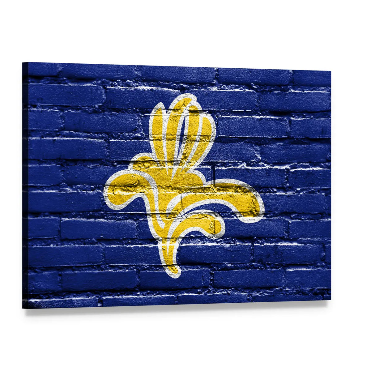 Brussels-capital Region Flag Canvas Wall Art, single panel gallery wrapped canvas, angled product view