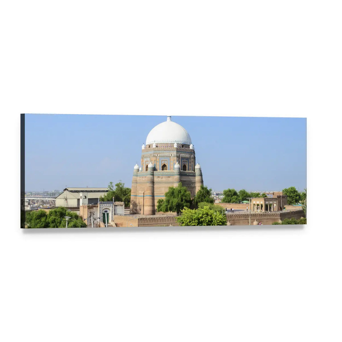 Shah Rukn-e-alam Mausoleum, Pakistan Panoramic Canvas Wall Art, single panel gallery wrapped canvas, angled product view