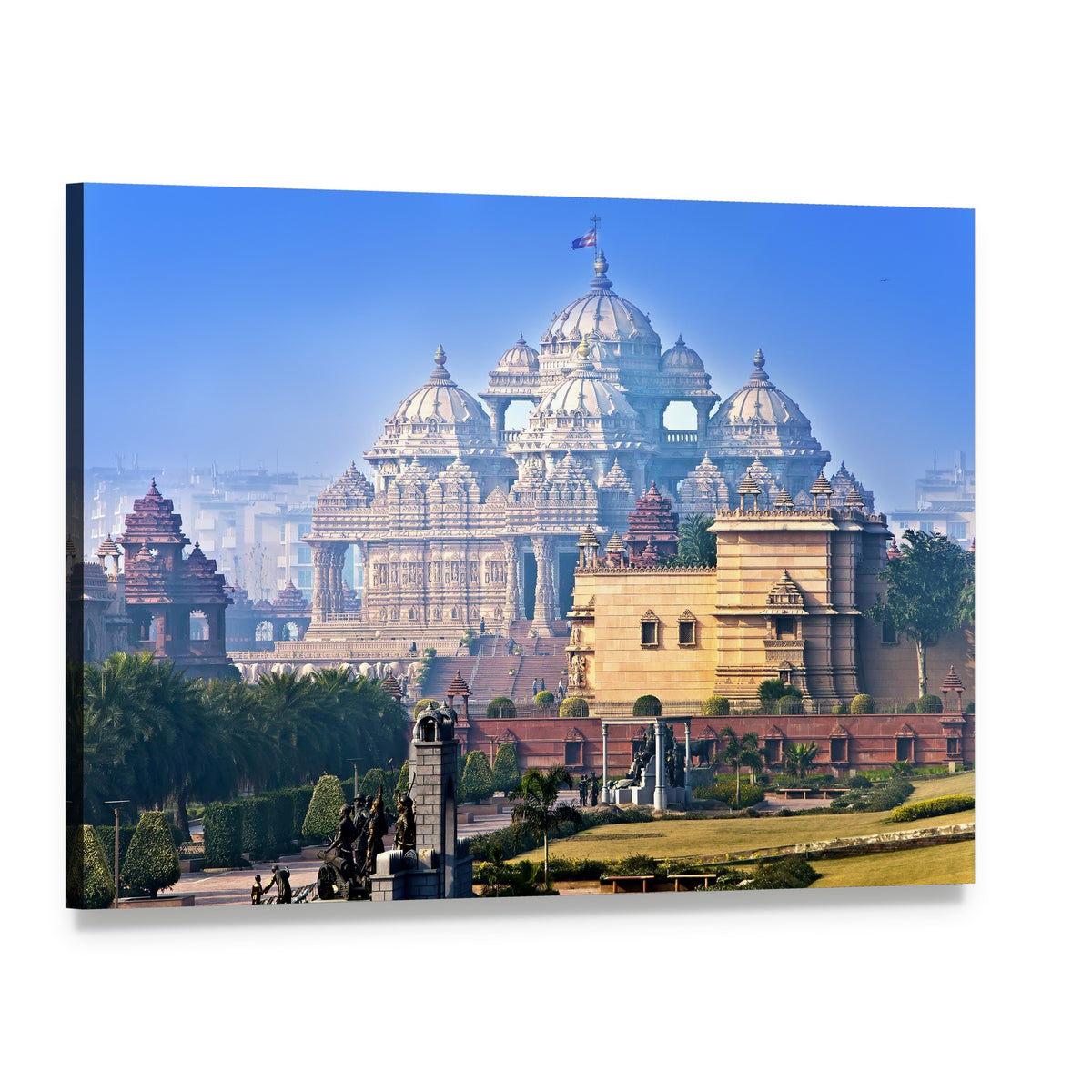 Red Fort in Old Delhi Canvas Wall Art, single panel gallery wrapped canvas, angled product view