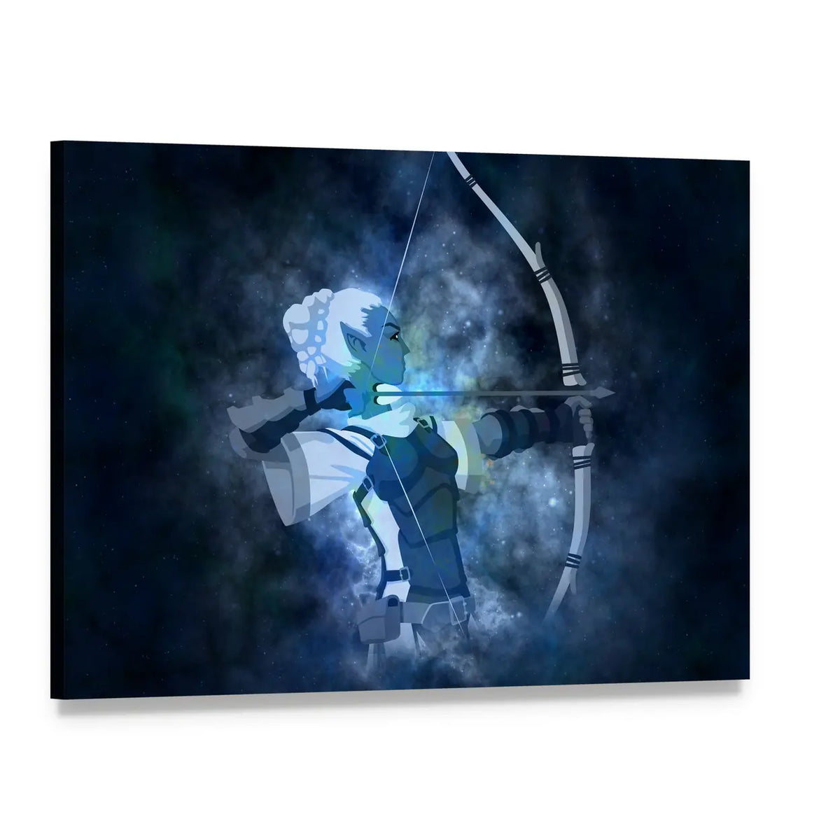 Sagittarius Archer in Cosmic Nebula Canvas Wall Art, single panel gallery wrapped canvas, angled product view