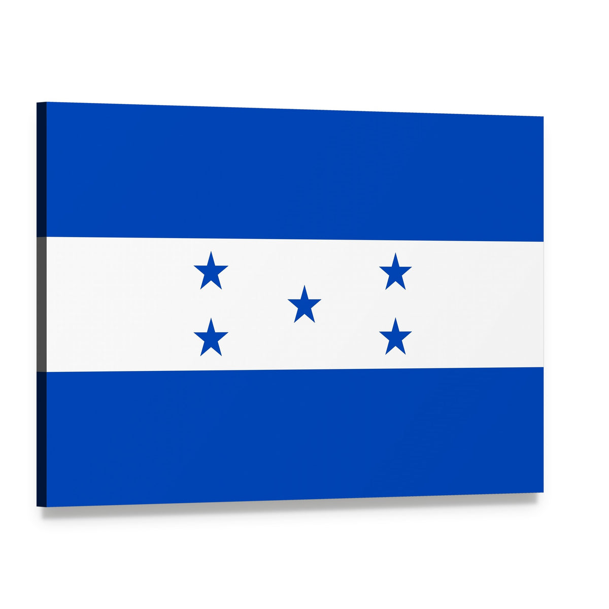 Honduras Flag Minimalist Design Canvas Wall Art, single panel gallery wrapped canvas, angled product view