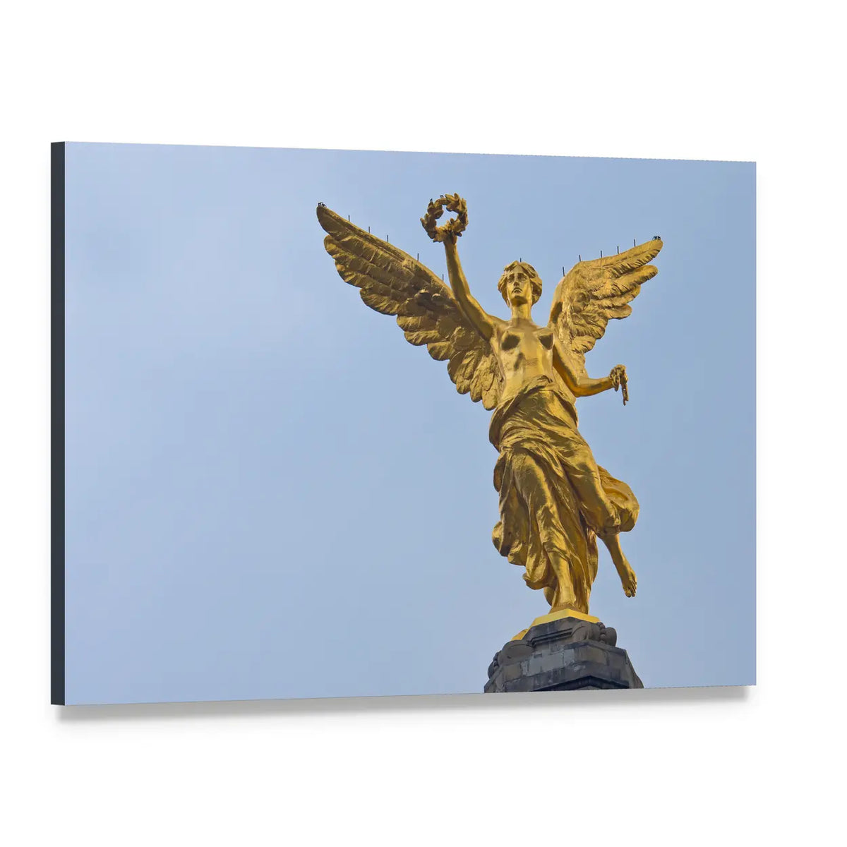 Angel of Independence Mexico Canvas Wall Art, single panel gallery wrapped canvas, angled product view
