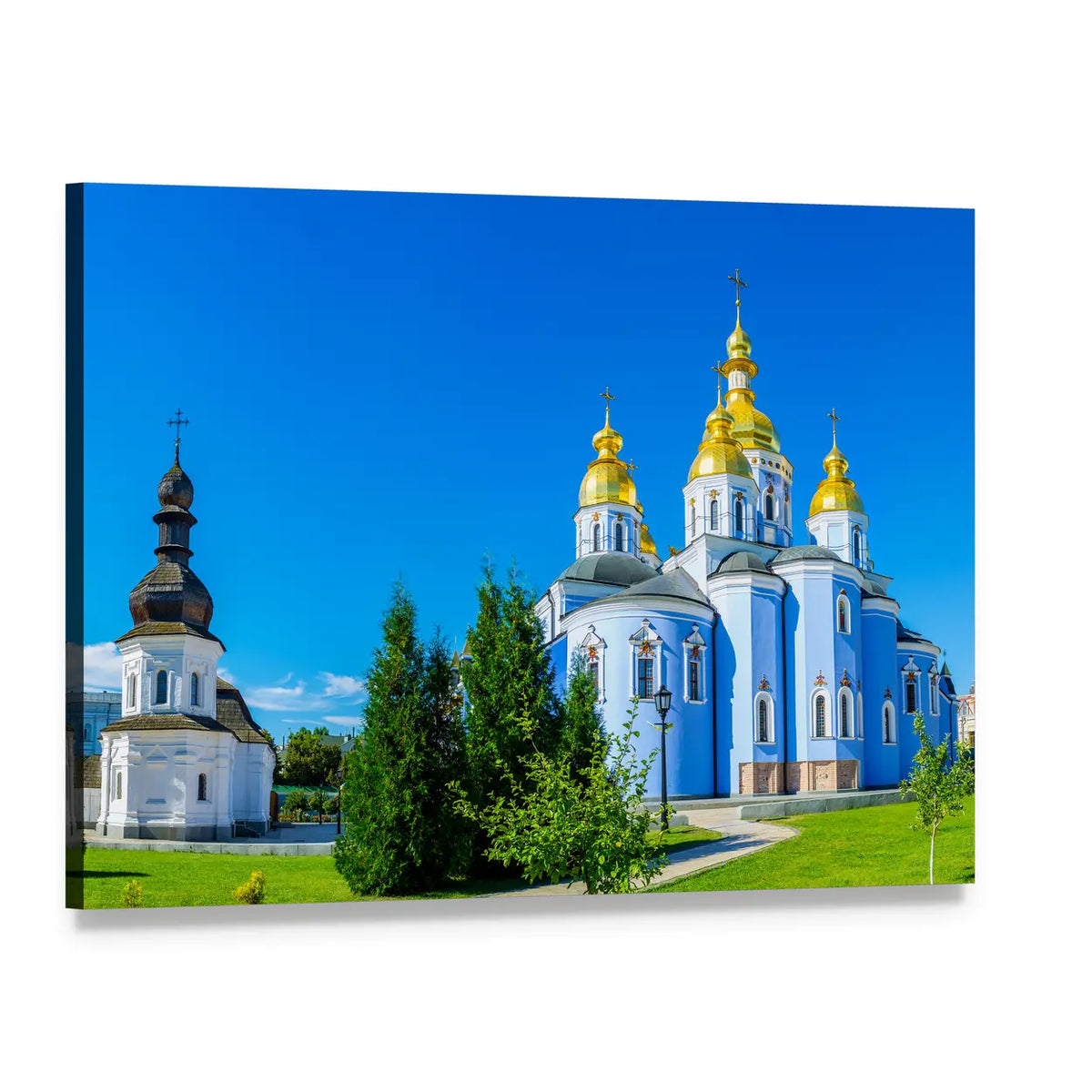 St John and St Michael's Cathedral Canvas Wall Art, single panel gallery wrapped canvas, angled product view