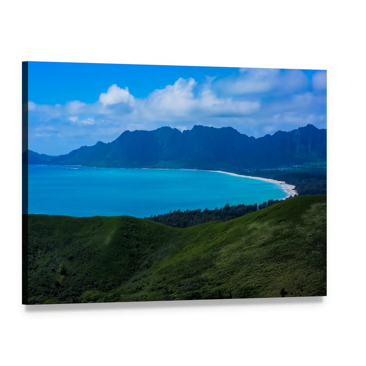 Kaiwa Ridge Trail Canvas Wall Art, single panel gallery wrapped canvas, angled product view