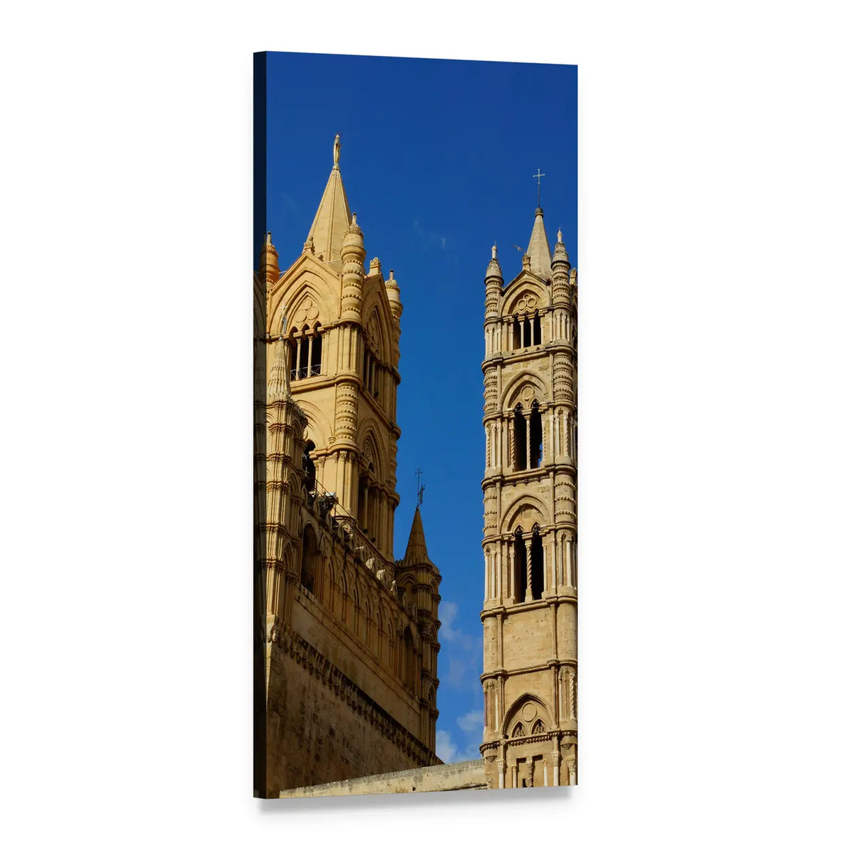 Cathedral Di Palermo Towers Vertical Canvas Wall Art, 1 panel 1 Vertical layout gallery wrapped canvas set, angled product view