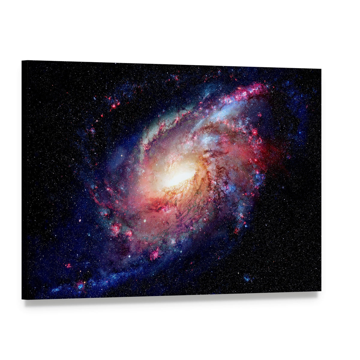 Young Galaxy in Deep Space Canvas Wall Art, single panel gallery wrapped canvas, angled product view
