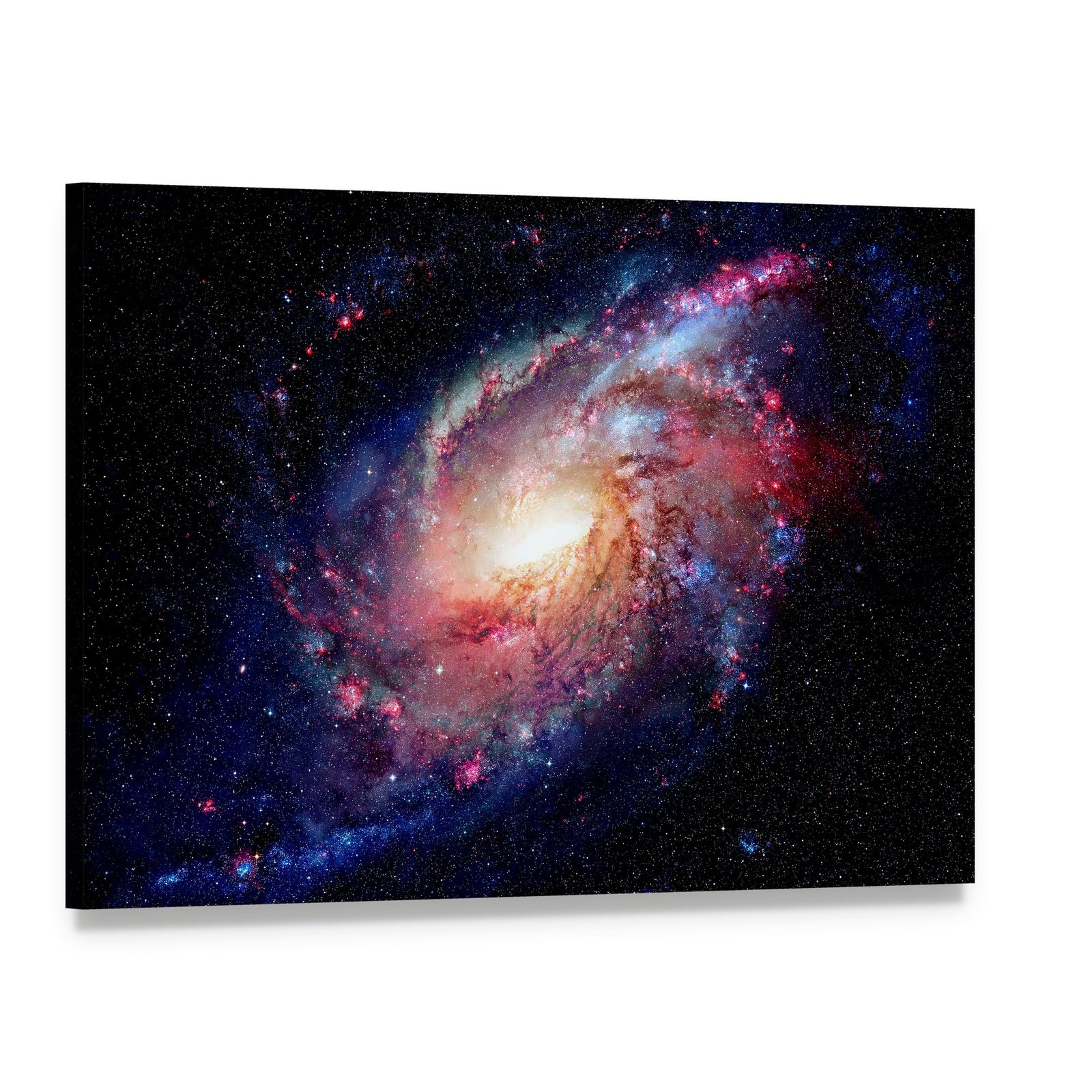 Young Galaxy in Deep Space Canvas Wall Art, single panel gallery wrapped canvas, angled product view