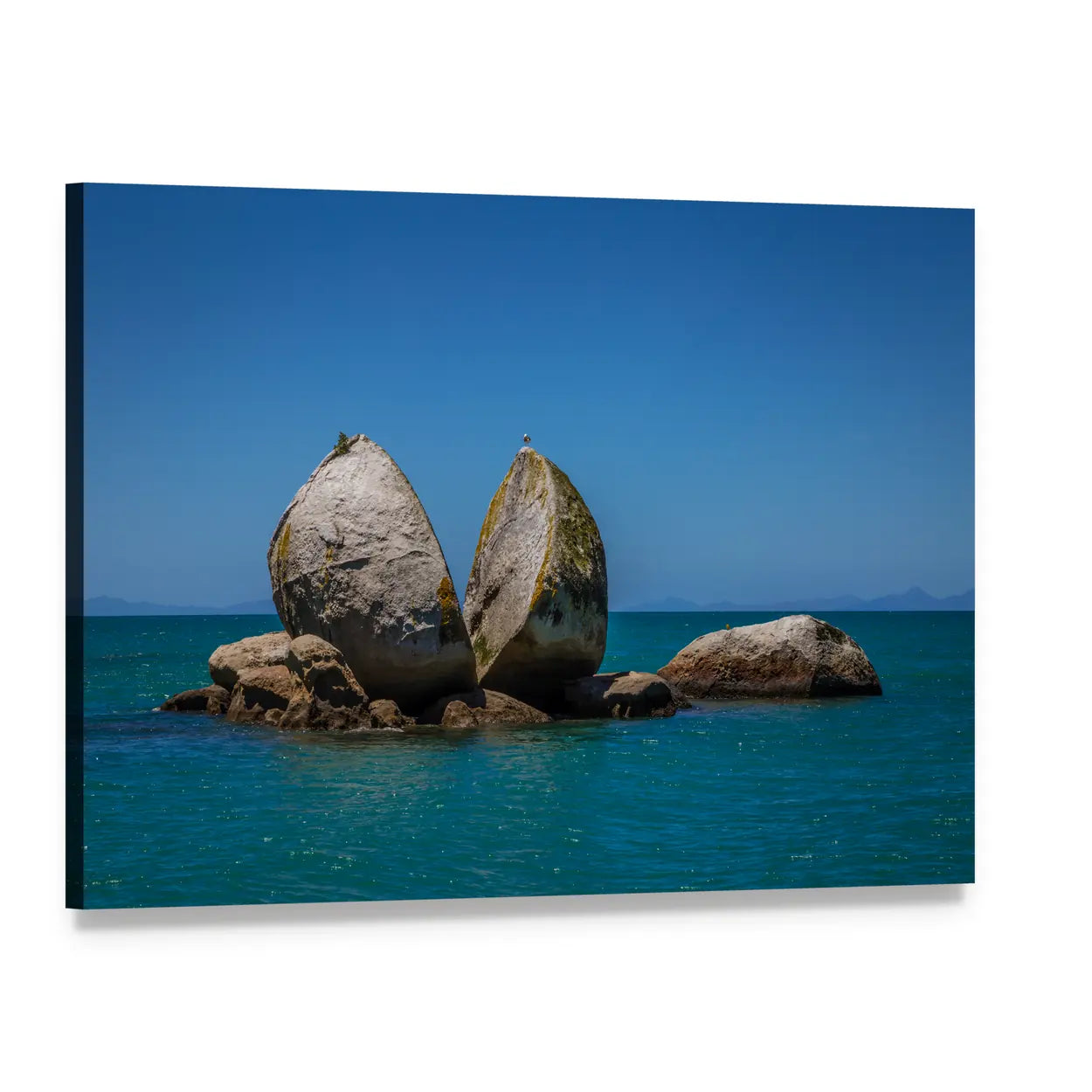 Split Apple Rock, New Zealand Canvas Wall Art, single panel gallery wrapped canvas, angled product view