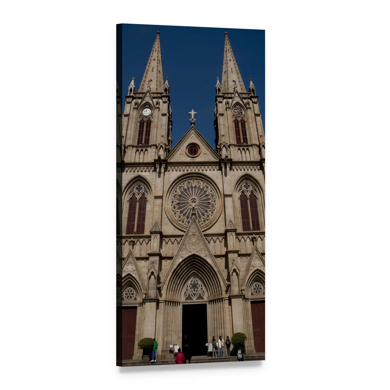 Sacred Heart Cathedral in China Vertical Canvas Wall Art, 1 panel 1 Vertical layout gallery wrapped canvas set, angled product view