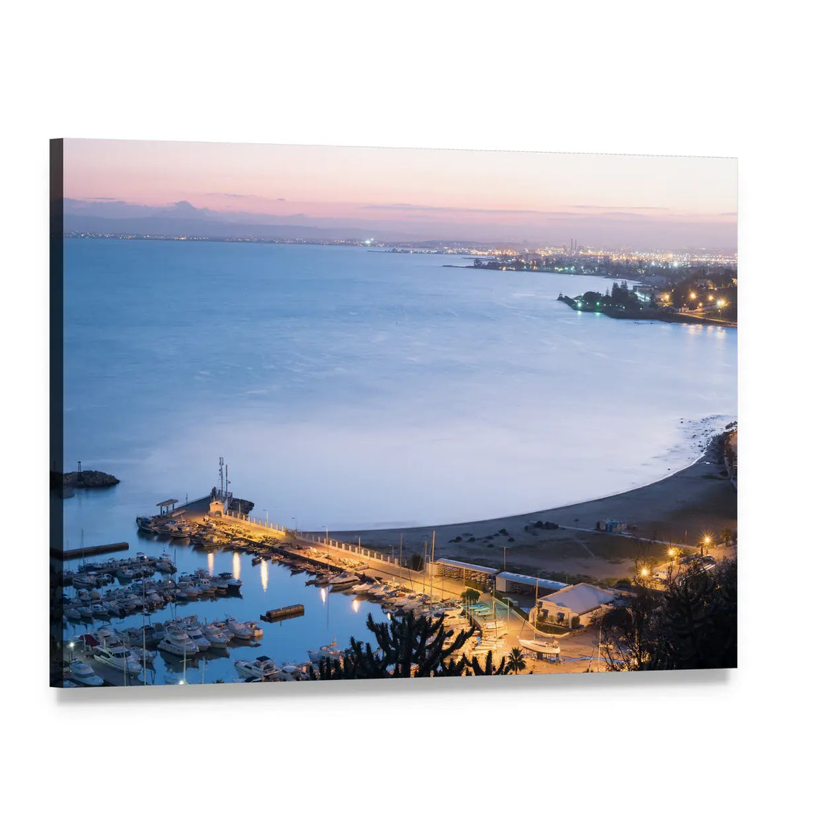 Port of Sidi Bou Said Near Tunis Canvas Wall Art, single panel gallery wrapped canvas, angled product view