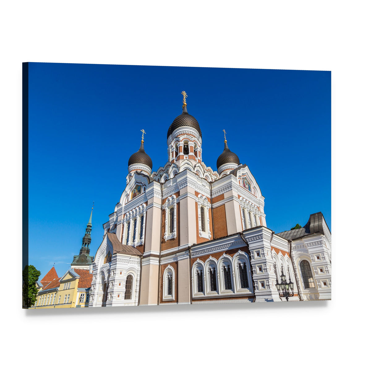 Alexander Nevsky Cathedral in Tallinn Canvas Wall Art, single panel gallery wrapped canvas, angled product view
