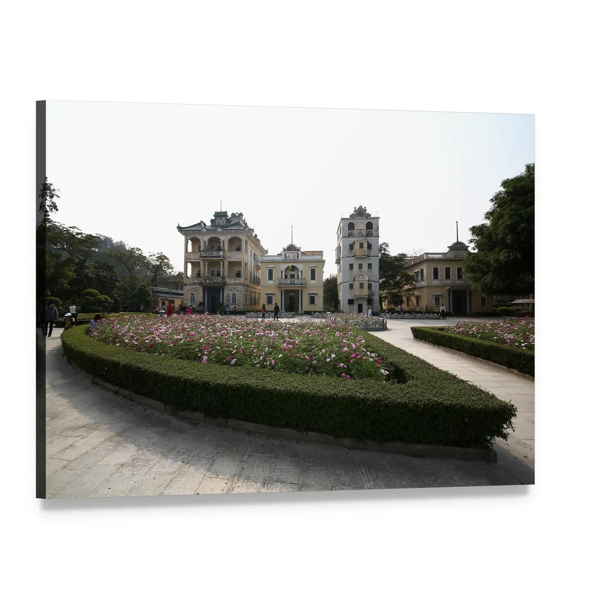 Kaiping Garden China Canvas Wall Art, single panel gallery wrapped canvas, angled product view