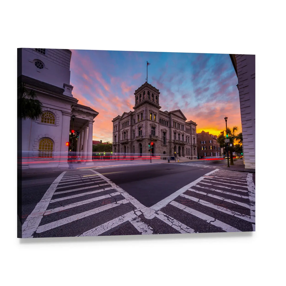 Four Corners at Sunset Canvas Wall Art, single panel gallery wrapped canvas, angled product view
