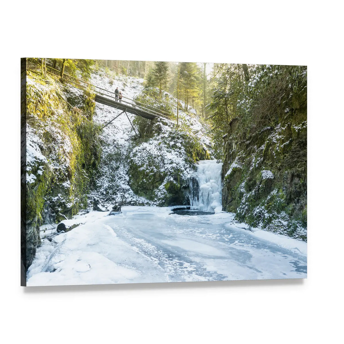 Baden in Winter Canvas Wall Art, single panel gallery wrapped canvas, angled product view