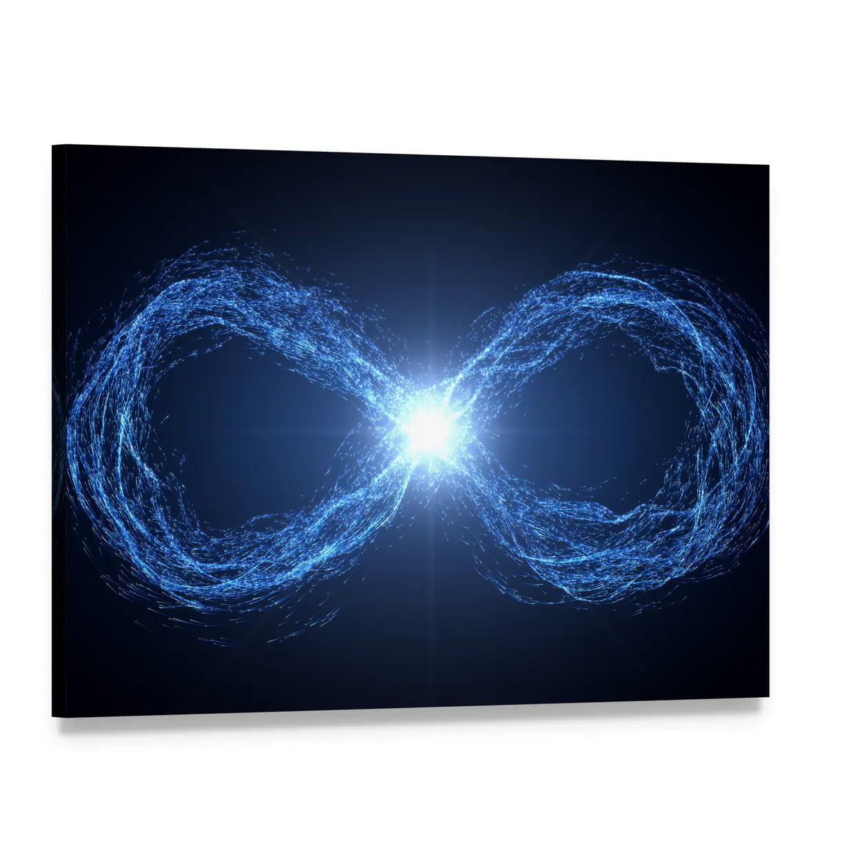 Loop of Moving Energy Canvas Wall Art, single panel gallery wrapped canvas, angled product view