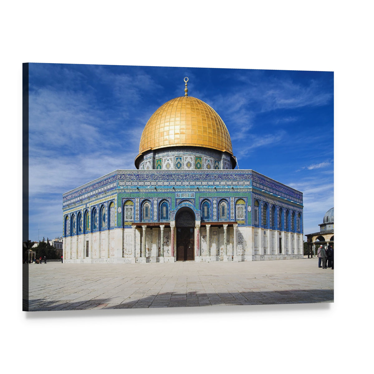 Al Aqsa Mosque in Jerusalem Canvas Wall Art, single panel gallery wrapped canvas, angled product view