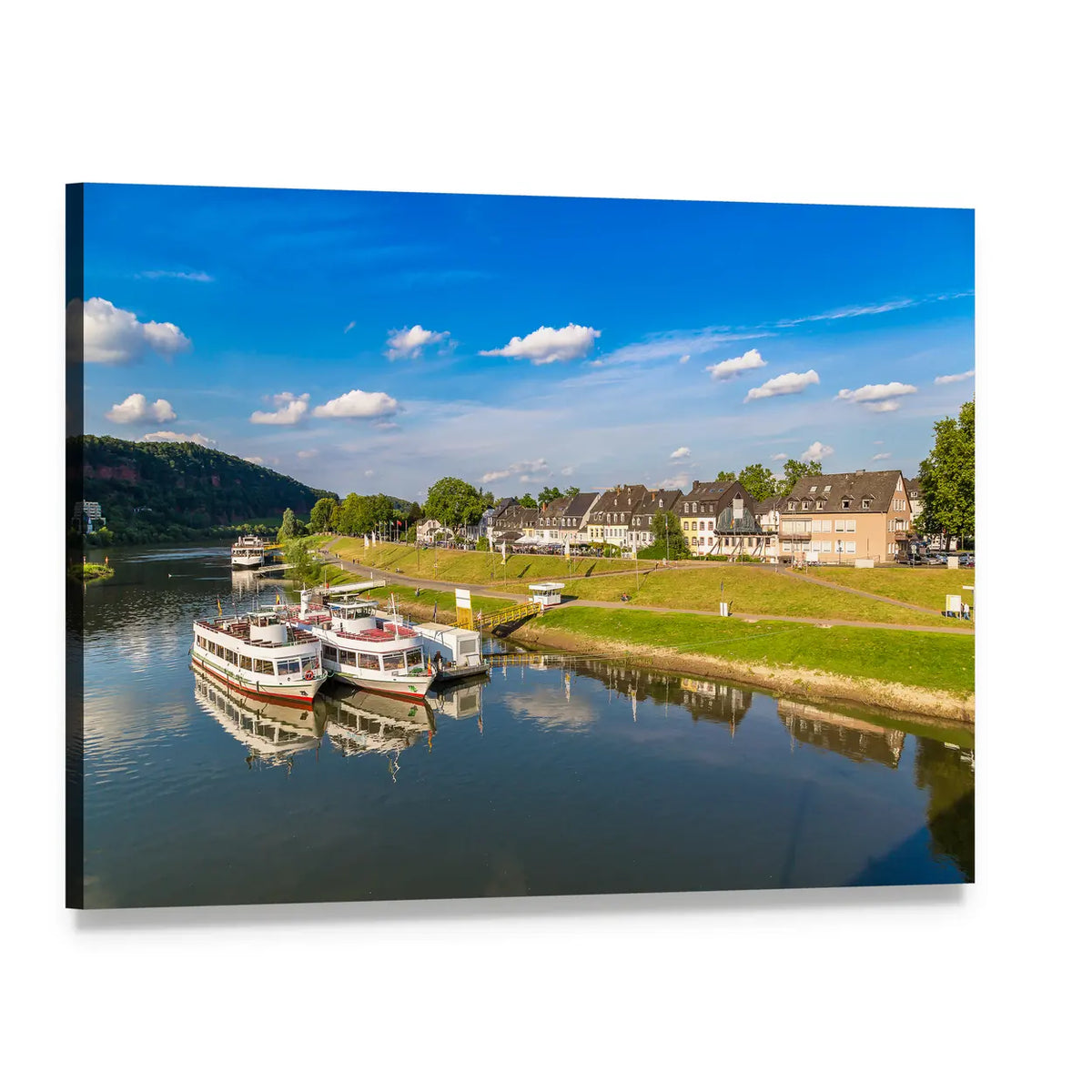 View of Trier on a Summer Day Canvas Wall Art, single panel gallery wrapped canvas, angled product view