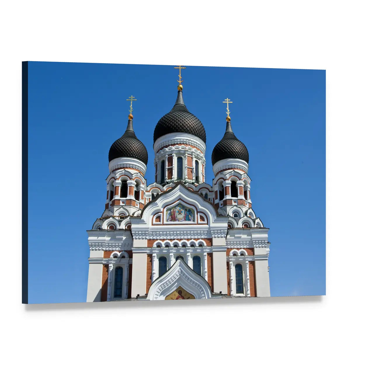 Alexander Nevsky Cathedral in Tallinn Canvas Wall Art, single panel gallery wrapped canvas, angled product view