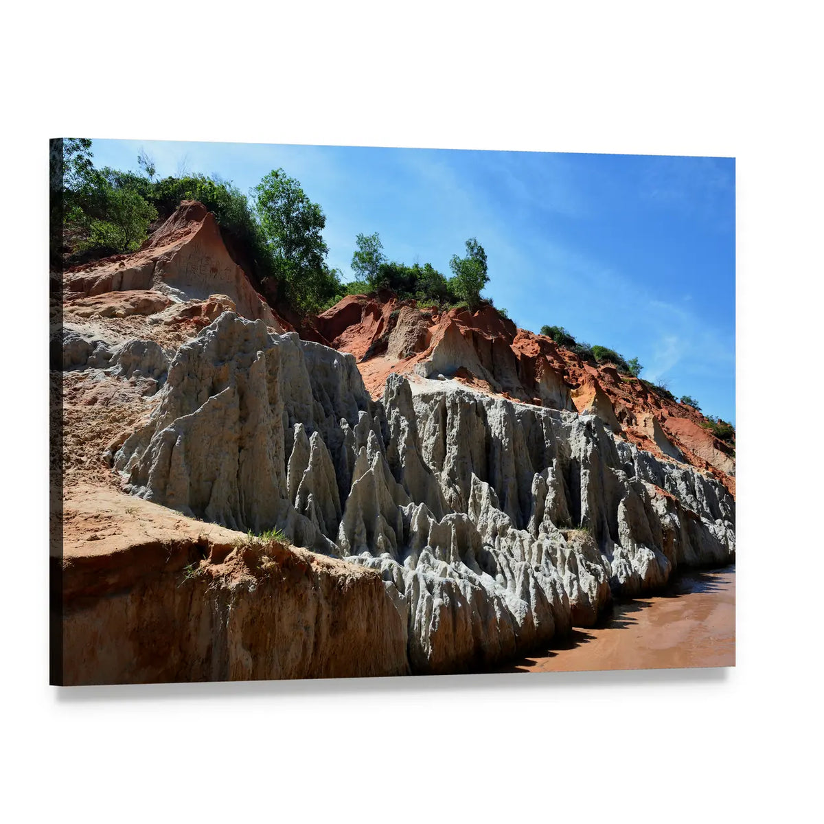 Red Canyon in Vietnam Canvas Wall Art, single panel gallery wrapped canvas, angled product view