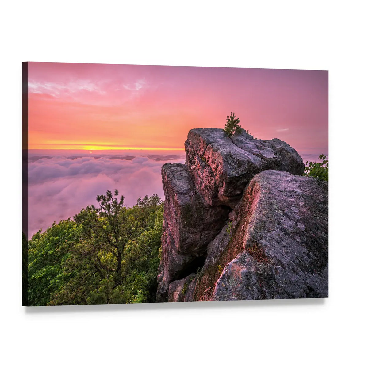 Pine Mountain Trail in Kentucky Canvas Wall Art, single panel gallery wrapped canvas, angled product view