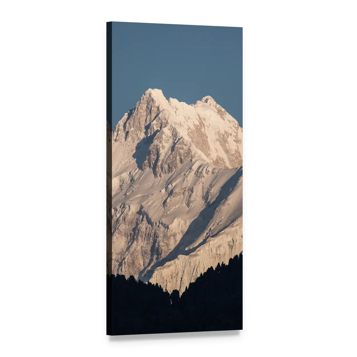 Kanchenjunga Peak, India Vertical Canvas Wall Art, 1 panel 1 Vertical layout gallery wrapped canvas set, angled product view
