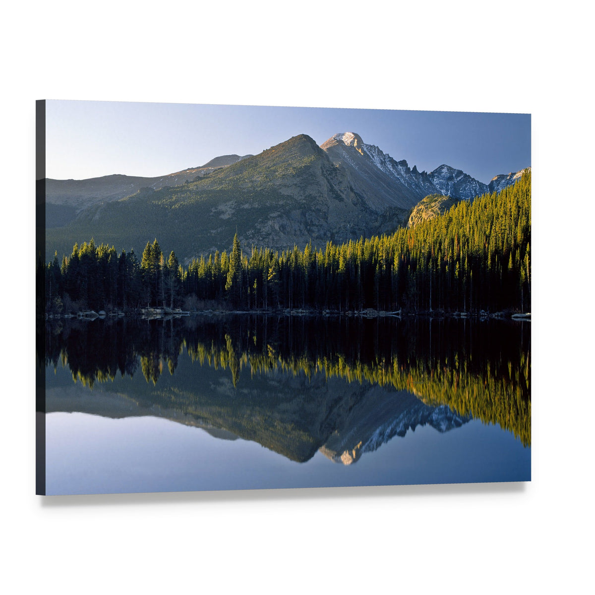 Sunrise at Bear Lake in National Park Canvas Wall Art, single panel gallery wrapped canvas, angled product view