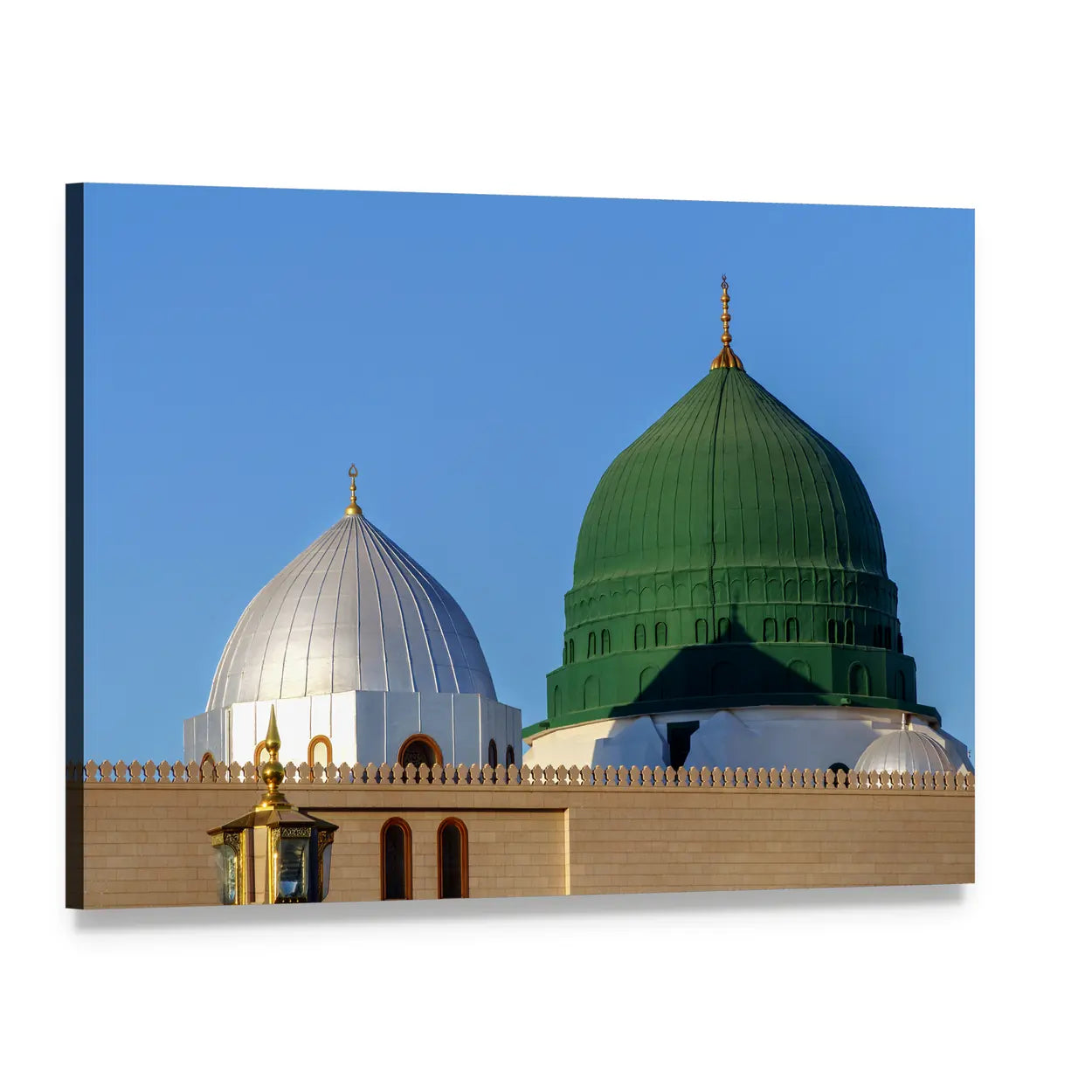 Holy Mosque in Medina Canvas Wall Art, single panel gallery wrapped canvas, angled product view