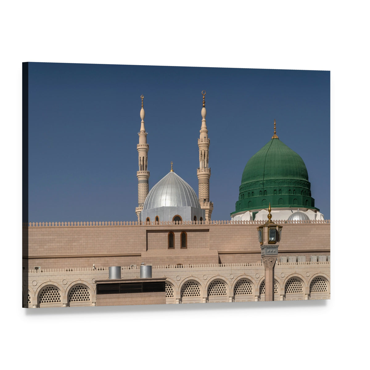 Masjid Al-haram Mosque Canvas Wall Art, single panel gallery wrapped canvas, angled product view