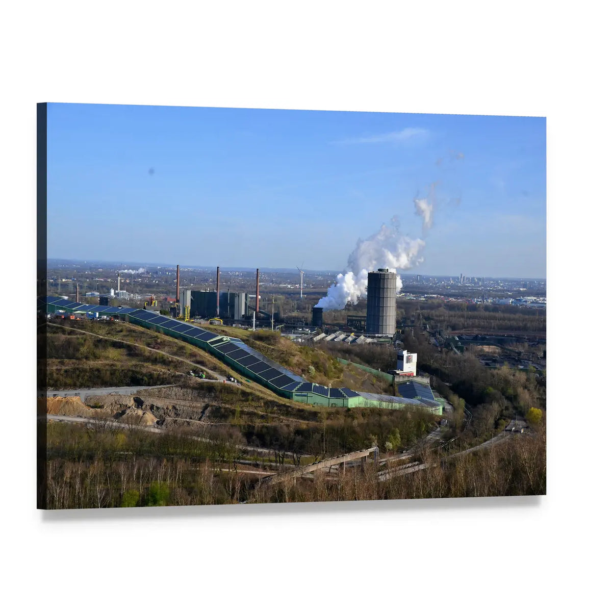 View of the Ruhr Region Canvas Wall Art, single panel gallery wrapped canvas, angled product view