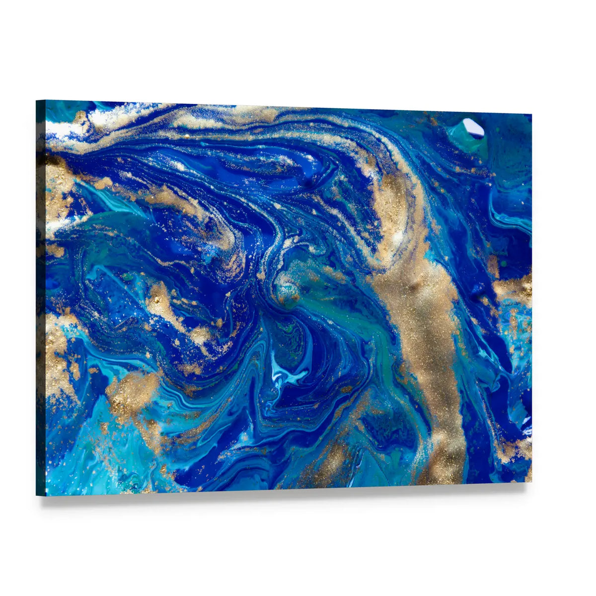 Liquid Marble Pattern Canvas Wall Art, single panel gallery wrapped canvas, angled product view