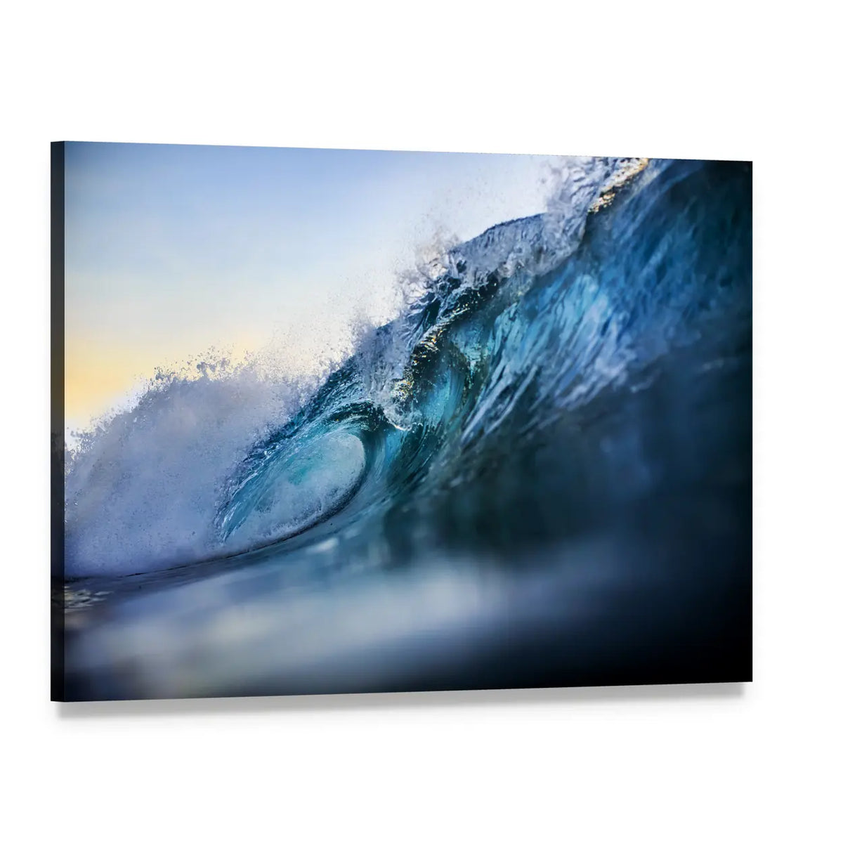 Rip Curl Bali Wave Barrel Canvas Wall Art, single panel gallery wrapped canvas, angled product view