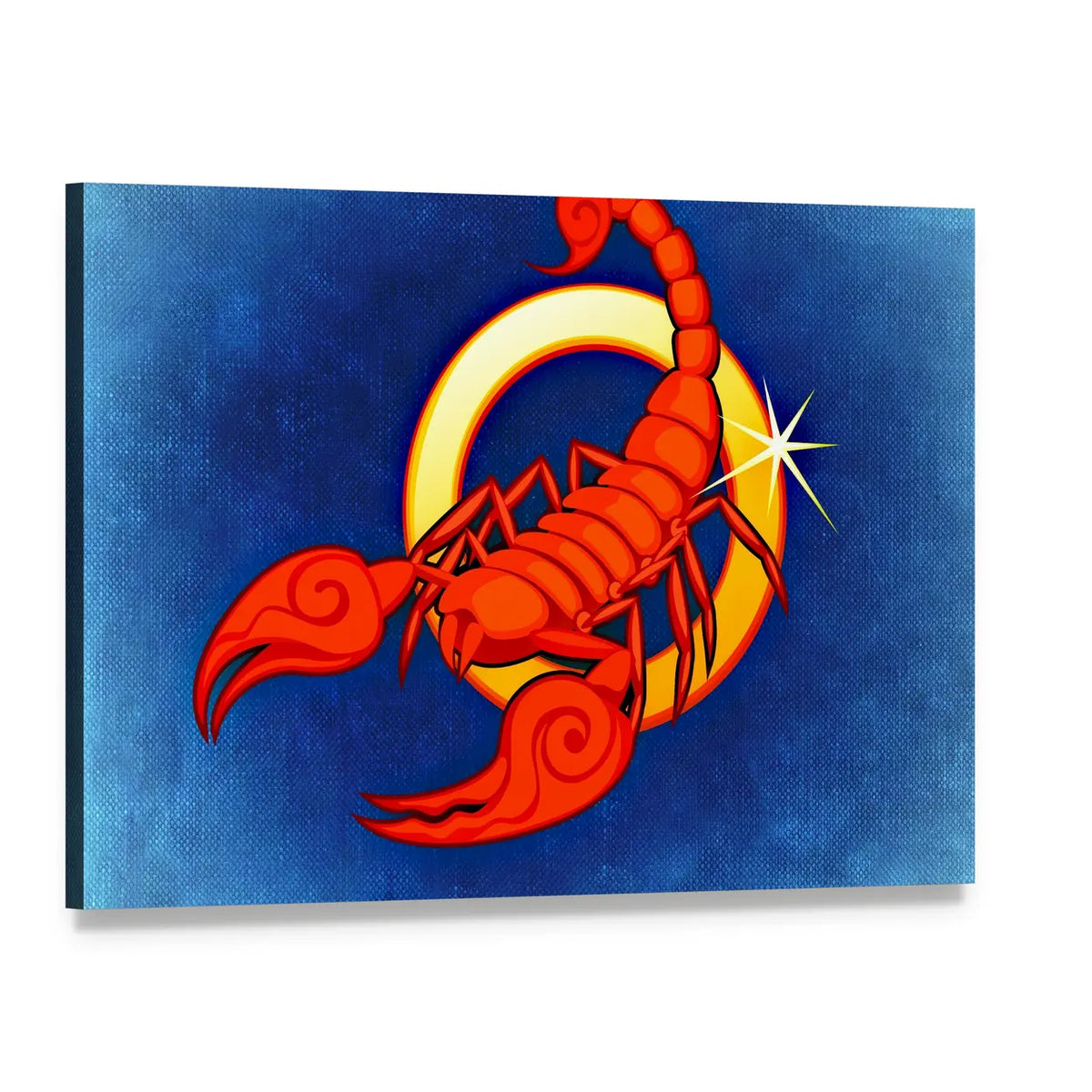 Scorpio Zodiac Sign Canvas Wall Art, single panel gallery wrapped canvas, angled product view