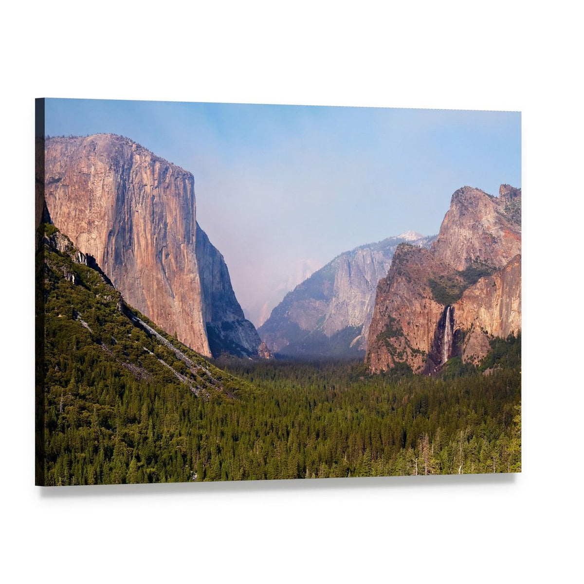El Capitan in Yosemite Valley Canvas Wall Art, single panel gallery wrapped canvas, angled product view