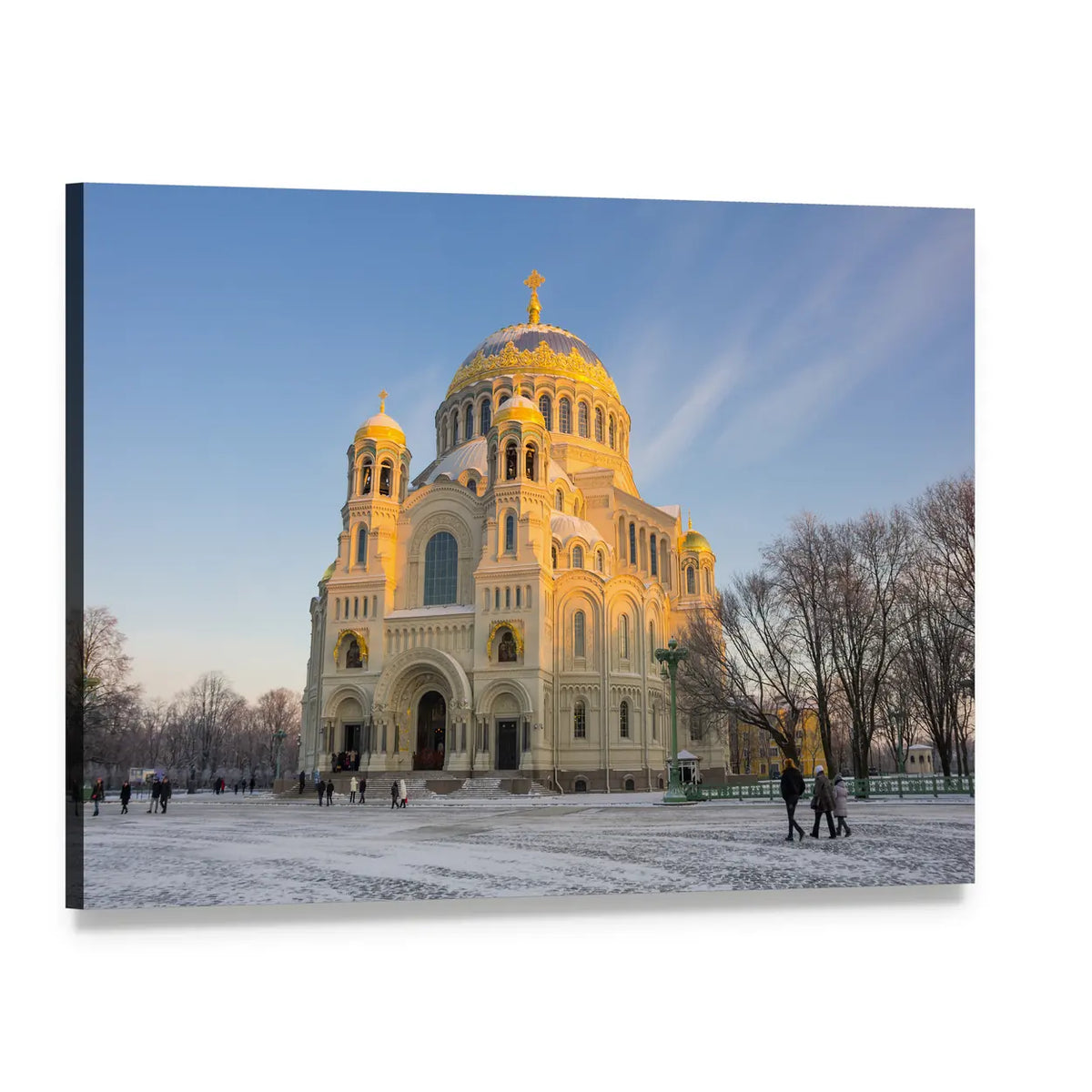 Naval Cathedral in Russia Canvas Wall Art, single panel gallery wrapped canvas, angled product view