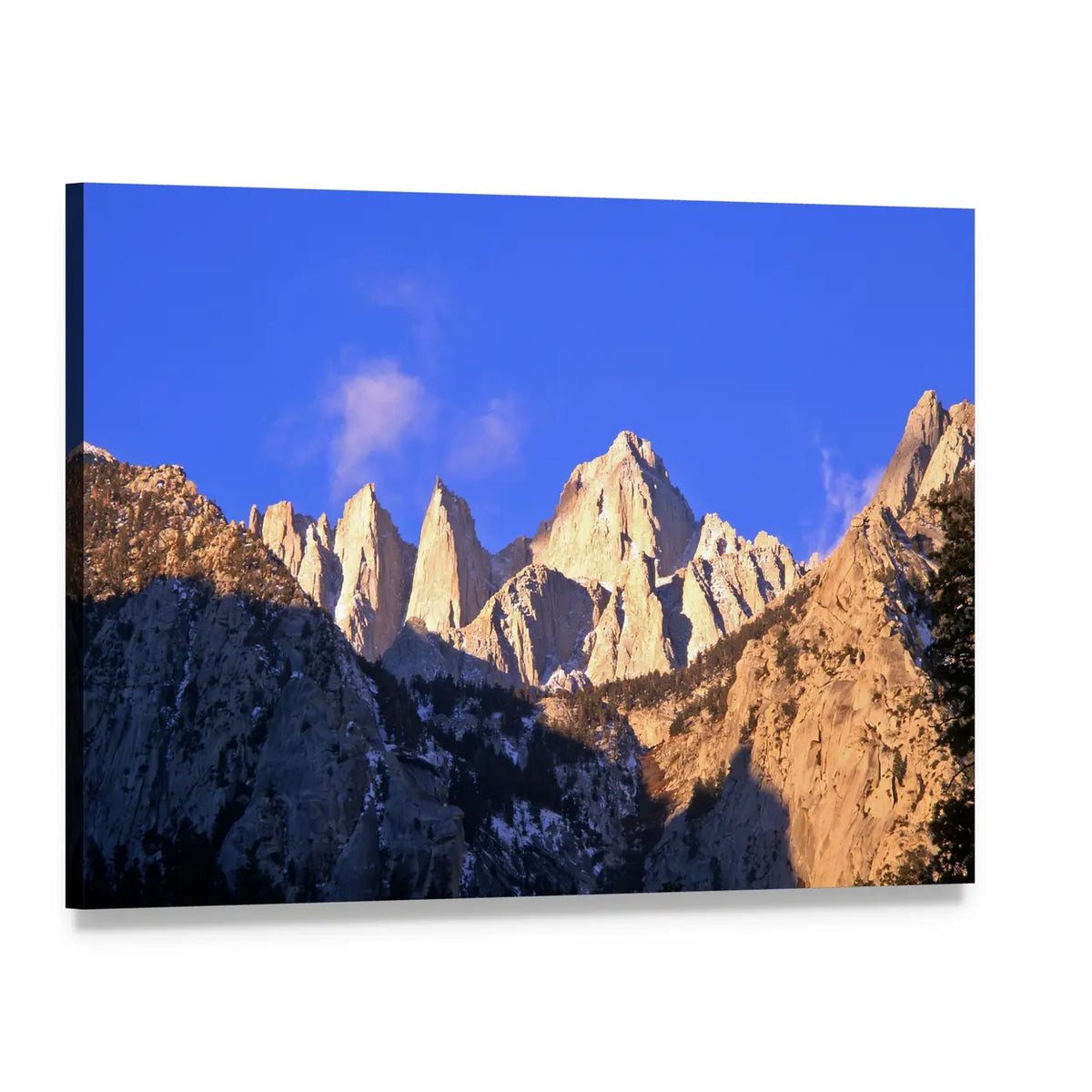 Inyo National Forest Mountain Landscape Canvas Wall Art, single panel gallery wrapped canvas, angled product view