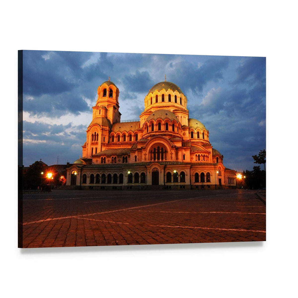 Alexander Nevsky Cathedral Canvas Wall Art, single panel gallery wrapped canvas, angled product view