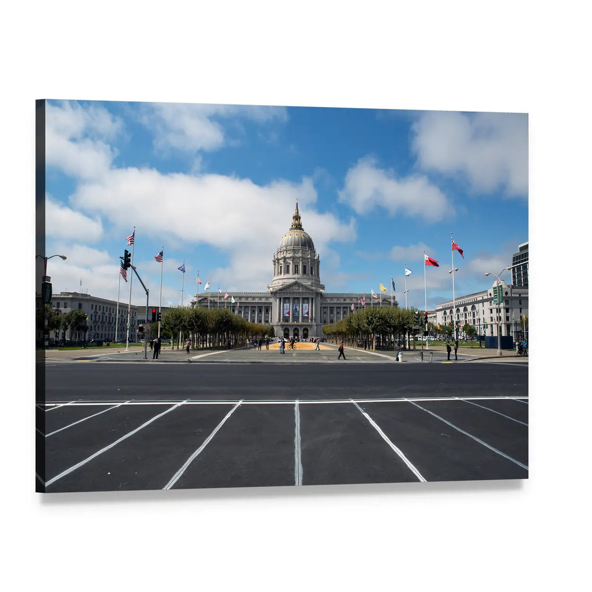 San Francisco City Hall Canvas Wall Art, single panel gallery wrapped canvas, angled product view